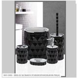 Kosova Diamond 5'Li Banyo Seti Siyah/Krom Oky-1303 Dmd-02