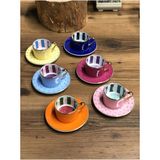 Kosova Fnc-07 Bone China Fincan 90CC 6lı - 90 ml - 1 Adet - Renkli
