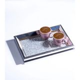 Kosova Gümüş Sunum Tepsisi 20X28 cm - 20 x 28 cm
