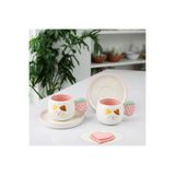 Kosova PEMBE KEDİ DESEN 2 KİŞİLİK TÜRK KAHVESİ FİNCANI