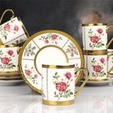 Kosova Rsy-228 90Cc 6'Lı Fincan Takımı Tatum - Beyaz - Renkli