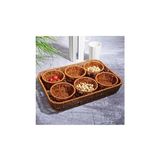 Kosova Wicker 7'li Tepsili Çerezlik Set - standart