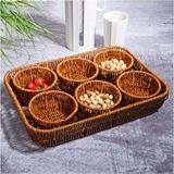 Kosova Wicker 7'li Tepsili Çerezlik Set - 1,9 lt