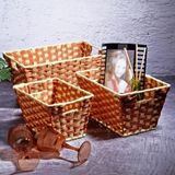 Kosova Wicker Serisi SPT-161 Diktördgen 3'lü Set Hasır Sepet