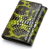 Kostacs Kadın Yılan Deri Cüzdan-Yeşil ( Boy 14,5 Cm- Genişlik 10 Cm) - Açık Yeşil