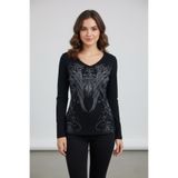 Köstebek Angel Wings Gothic Tribal Uzun Kollu Bluz