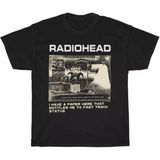 Köstebek Radiohead Siyah T-Shirt Kadın Kısa Kol Grafik Desenli Trend Stil