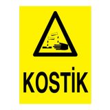 Kostik Uyarı Tabelası - 70x100 Foreks - KM25