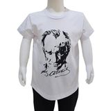 Kostüm Sarayı Atatürk Baskılı Tişört - 10 - 11 Yaş - Beyaz