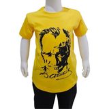 Kostüm Sarayı Atatürk Baskılı Tişört - 4 - 5 Yaş - Sarı