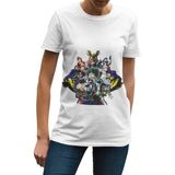 Kostüm Sarayı My Hero Academia Anime Baskılı Yetişkin Tişört - Beyaz