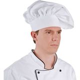 Kostümce Aşçı Şapkası Yetişkin - Beyaz