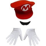 Kostümce Mario Şapka Set Yetişkin