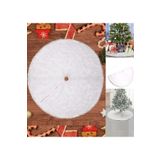 KOSTÜMCE Yılbaşı Çam Ağacı Altı Örtüsü Beyaz Peluş 70x70