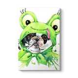 Kostümlü French Bulldog Tablosu 100 x 140
