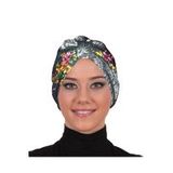 KOT FİYONKLU ÇİÇEK DESENLİ HAZIR TÜRBAN TESETTÜR BONE