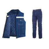 Kot İş Takımı Likralı Kot Pantolon ve Reflektörlü Kapitoneli İş Yeleği Kışlık Myform Marka 9129-2150