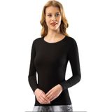 Kota 2'Li 6023 Kadın Uzun Kollu Body | Siyah Siyah Xl