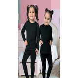 Kota 2'li Paket Termal Alt Içlik - 11 - 12 Yaş - Siyah