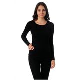 KOTA 2'li Paket Termal Uzun Kol Kadın Takım,%65 Polyester%30 Viscon%5 Elastan, Siyah, S/M