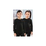 KOTA Erkek Çocuk Termal Uzunkol Fanila, 7-8 Yaş, Siyah, Viscon Polyester Elastan