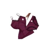 KOTA Kadın Atlet Külot Takım, Dantel Detaylı, Slim Fit, Mor, L/XL Beden
