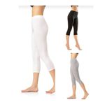 KOTA Kadın Karışık Renkli Likralı Kapri Tayt, 3 Adet, XL Beden