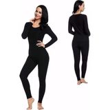 Kota Kadın Kışlık Termal Sıcak Tutan Tayt ve Fanila Takım 2'li Set Siyah - L - XL - Çok Renkli
