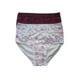KOTA Kadın Külotu, Ekru-Bordo, 6'lı Paket, Cotton Pamuk, Bato, 2XL Beden