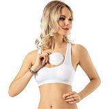 Kota Kadın Pedli Geniş Askılı Büstiyer - 6313 - Beyaz - 100 cm