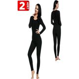 Kota Kadın Siyah Büyük Beden Termal Içlik Takım 2'li Paket - 2XL
