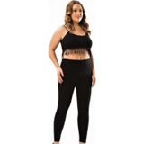 Kota Siyah Penye Elestan Sporcu Uzun Büyük Beden Tayt 4000 Siyah 2Xl