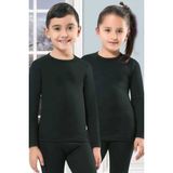 Kota Unisex Çocuk Uzun Kollu Atlet Termal Siyah 3 - 5 - 6 Yaş