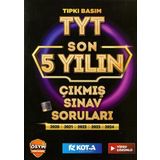 Kota Yayınları Tyt Son 5 Yılın Çıkmış Soruları Tıpkı Basım 5 Fasikül Tek Kitapta Video Çözümlü