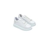 Kotan Kadın Beyaz Bağcıklı Inci Detaylı Kalın Taban Günlük Spor Sneaker Ayakkabı | Yuvarlak Burunlu | Lüks Tasarım | Rahat ve Şık | Dayanıklı | Uzun Süre Şeklini Korur | 38