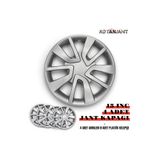 Kotanjant RENAULT SYMBOL JOY 15 İnç Jant Kapağı 4'lü Set Gümüş + 4 Amblem + 8 Cırt Kelepçe