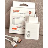 Kotenart Xiaomi Mi Redmi Uyumlu 100 Watt Hyper Charge Type-A Mdy-15-Ek Turbo Hızlı Şarj Aleti 100W (Adaptör + Kablo) - Beyaz