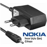 Kotenartt Nokia 1650 1680 1616 1661 1800 2630 N80 N81 N82 N95 Ince Uçlu Şarj Aleti Cihazı - Siyah