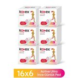 Kotex Active 6x16 Günlük Ped
