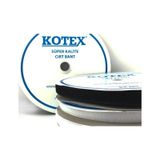 Kotex Cırt Bant 3 Cm Dikilebilir 5 Metre Siyah/Beyaz