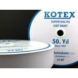 Kotex Cırt Bant 5 Cm Dikilebilir 25 Metre Siyah/Beyaz