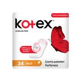 Kotex İnce Günlük Ped Parfümsüz Kotex İnce Günlük Ped Parfümsüz 34'lü