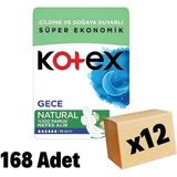 Kotex Natural Gece Hijyenik Ped 14'Lu 12 Adet