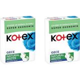 Kotex Natural Gece Hijyenik Ped 14lü x 2 Adet Sızıntı Önleyici Teknoloji ile Gün Boyu Konfor
