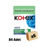 Kotex Natural Gece Hijyenik Ped 6 x 14'lü