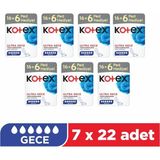 Kotex Ultra Dev Eko Gece 22'li - 7'li Paket Hızlı Emicilik Özelliği ile Gece Kullanım İçin