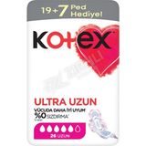 Kotex Ultra Dev Eko Uzun 26'lı Pedler Gece Kullanım İçin Uygun Özellikler Taşır