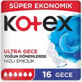 Kotex Ultra Gece Hijyenik Ped 16'Li 2 Adet
