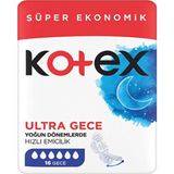 Kotex Ultra Gece Hijyenik Ped 16'Li Besli Set