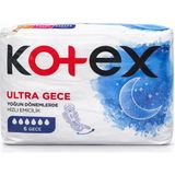 Kotex Ultra Gece Hijyenik Ped – Yoğun Dönemlerde Maksimum Emicilik ve Sızıntı Koruması – 6 Damla Ultra Emici Gece Pedi